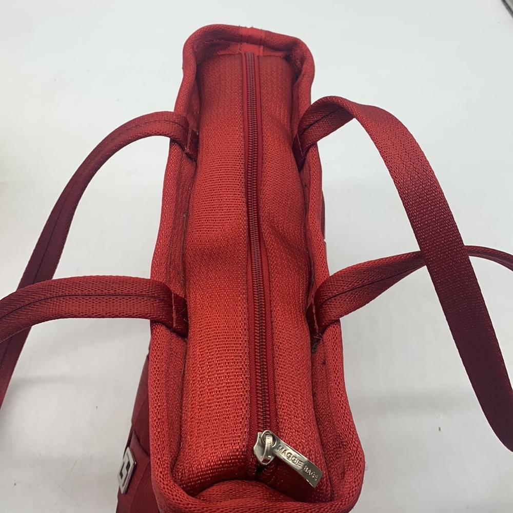 Maggie Bags Dark Red Seatbelt Tote Bag. MCB2611B - Picture 5 of 11
